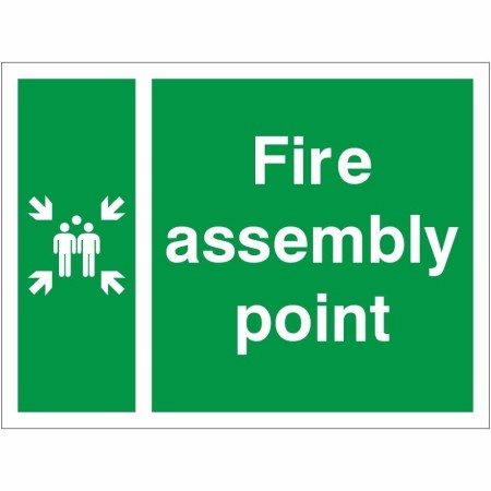 Fire Assembly Muster Point Sign BS 5499 & ISO 7010 Compliant
