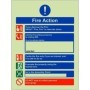  Glow in the dark holiday let fire action notice with shout fire fire evacuation guidance