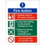Operate Nearest Fire Alarm Call Point fire action safety sign