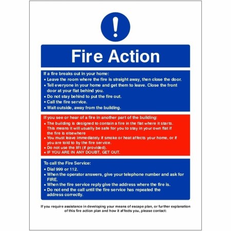 Personal Emergency Evacuation Plan PEEP fire action sign with evacuation instructions