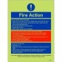  Photoluminescent personal emergency evacuation plan sign with home fire safety guidance