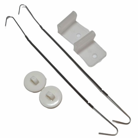 Sign hanging kit for suspended ceiling-mounted signs
