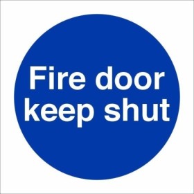 Fire Door Keep Shut Sign BS 5499 & ISO 7010 Compliant