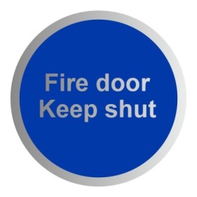 Fire Door Keep Shut mandatory aluminium safety sign