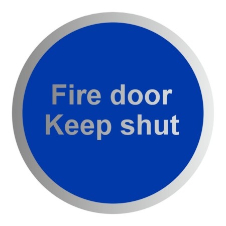 Fire Door Keep Shut mandatory aluminium safety sign