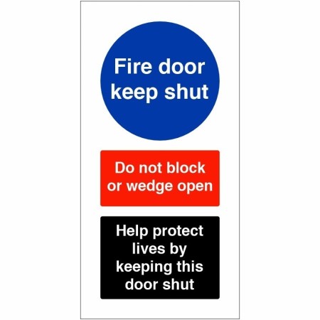 Fire door keep shut help protect lives safety sign