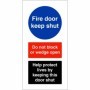 Fire door keep shut help protect lives safety sign