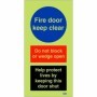  Photoluminescent mandatory fire door keep clear safety sign with help protect lives message