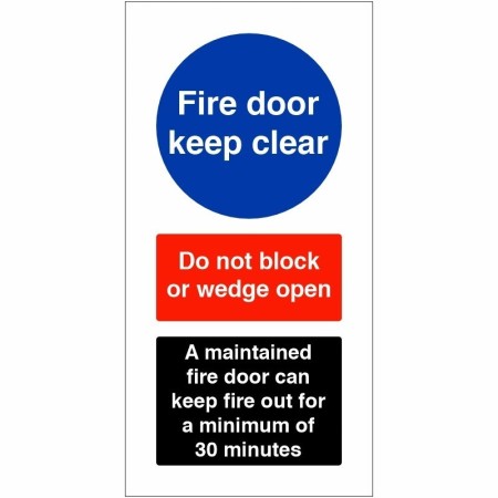 Fire Door Keep Clear maintained fire door safety sign