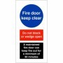 Fire Door Keep Clear maintained fire door safety sign