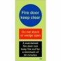  Photoluminescent mandatory fire door keep clear safety sign with 30 minute protection notice
