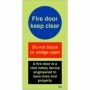  Photoluminescent mandatory fire door keep clear safety sign with vital fire door notice