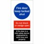 Fire door keep locked shut vital safety device sign