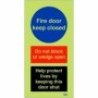  Photoluminescent mandatory fire door keep closed safety sign with help protect lives