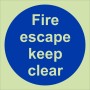 Fire Escape Keep Clear Sign | Safety Signs UK