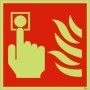  Photoluminescent fire alarm safety symbol sign with emergency call point graphic