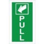 Pull instruction emergency exit safety sign