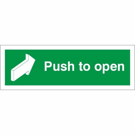 Push To Open Instruction Sign | Safety Signs UK
