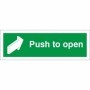 Push To Open Instruction Sign | Safety Signs UK
