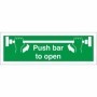 Push Bar To Open emergency exit safety sign