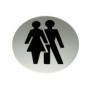 Unisex symbol premier aluminium door sign for gender-neutral facilities