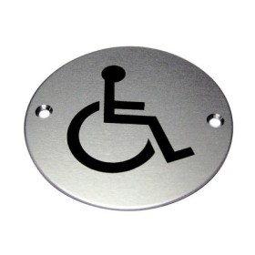 Disabled symbol premier aluminium door sign with wheelchair access icon
