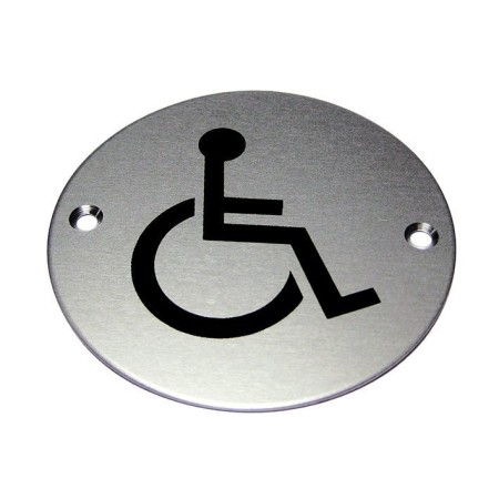Disabled symbol premier aluminium door sign with wheelchair access icon