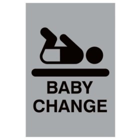 Baby Change aluminium facility sign with baby changing symbol
