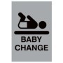 Baby Change aluminium facility sign with baby changing symbol