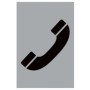 Telephone symbol sign for workplace and public building communication points