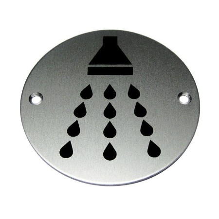 Shower aluminium sign with shower facility symbol
