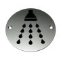 Shower aluminium sign with shower facility symbol