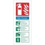 ABC powder fire extinguisher identification safety sign