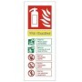 Wet Chemical Fire Extinguisher ID safety sign with fire class guidance