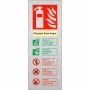  Brushed aluminium fluorine free foam extinguisher identification safety sign