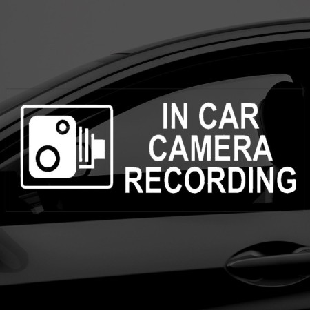 In Car Camera Recording CCTV stickers for vehicle windows