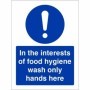 Food hygiene wash only hands here mandatory sign