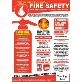 Fire safety workplace guidance poster