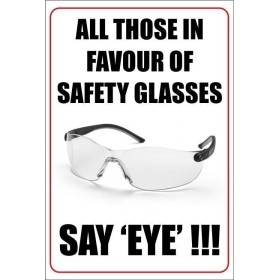Safety glasses workplace PPE safety poster