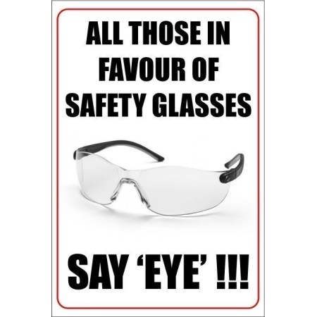 Safety glasses workplace PPE safety poster