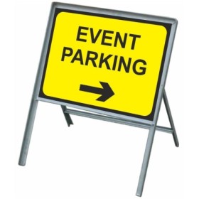 Event Parking Arrow Right traffic sign with directional arrow