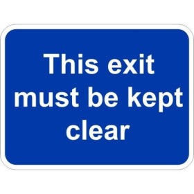 This Exit Must Be Kept Clear traffic sign