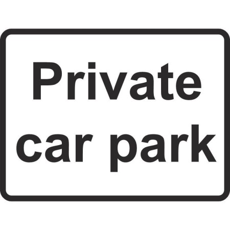 Private car park traffic sign