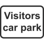 Visitors car park traffic sign for designated parking areas