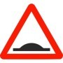 Speed bump traffic warning sign
