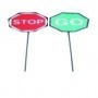 Double sided Stop and Go traffic control lollypop sign