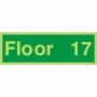  Photoluminescent floor 17 identification sign