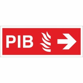 Premises Information Box PIB Arrow Right fire safety sign