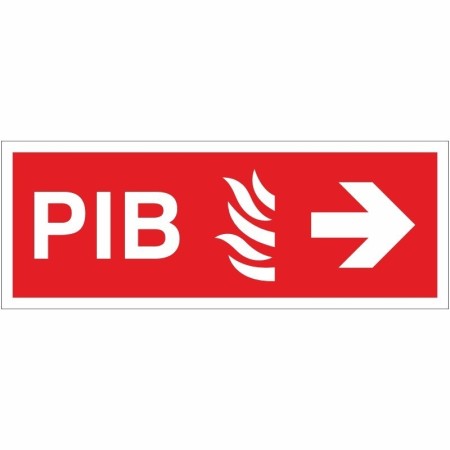 Premises Information Box PIB Arrow Right fire safety sign