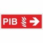 Premises Information Box PIB Arrow Right fire safety sign